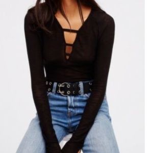 Free People Bae Bae laying top Size M